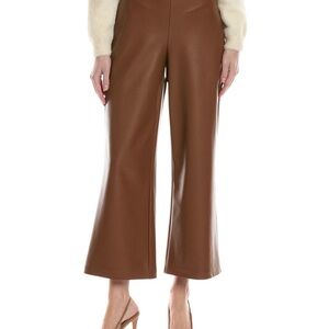 Joseph Ribkoff Chocholate Faux Leather Wide-Leg Pants